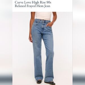 Abercrombie & Fitch High Rise Relaxed Jeans - Medium Blue